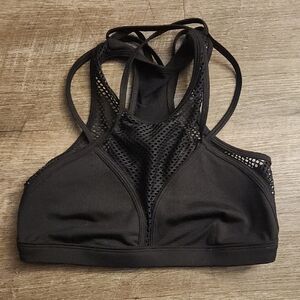 Bombshell Sportswear Black Mesh Sports Bra